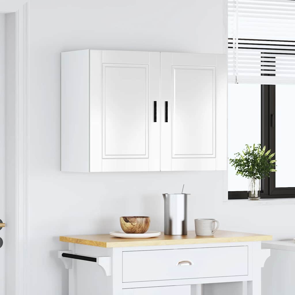 Armoire Murale De Cuisine Porto Bois Ingénierie Blanc Brillant