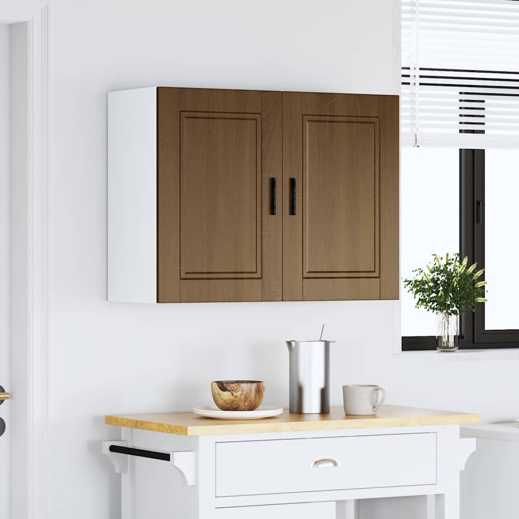 Armoire Murale De Cuisine Porto Bois D'ingénierie Chêne Marron