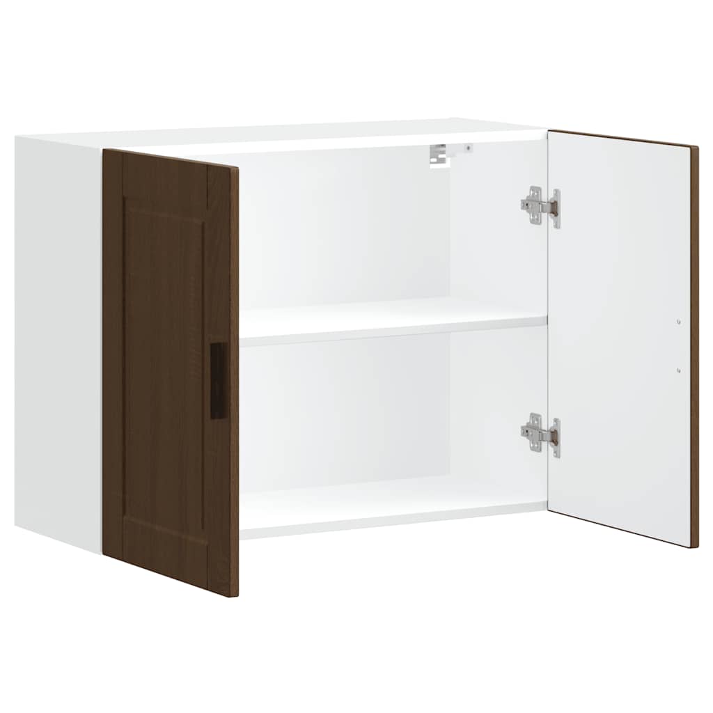 Armoire Murale De Cuisine Porto Bois D'ingénierie Chêne Marron