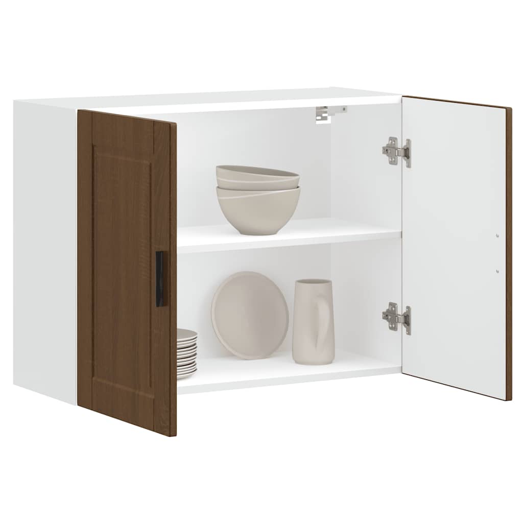Armoire Murale De Cuisine Porto Bois D'ingénierie Chêne Marron