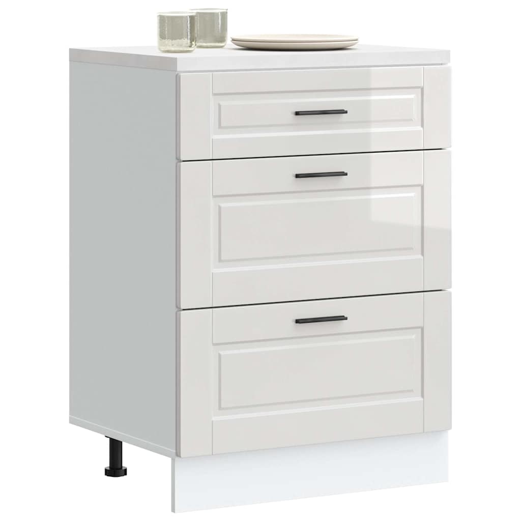 Armoire Murale De Cuisine Porto Bois Ingénierie Blanc Brillant