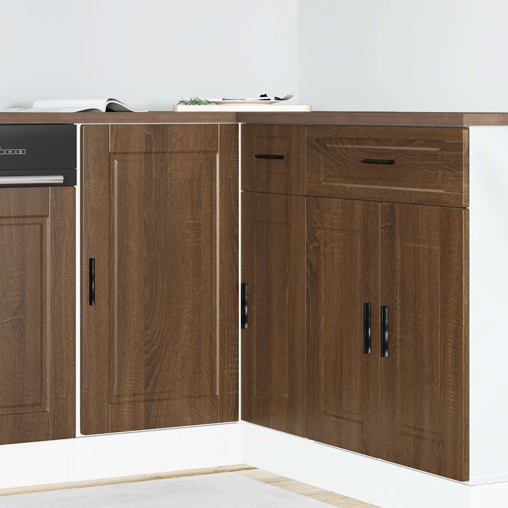 Armoire Murale De Cuisine Porto Bois D'ingénierie Chêne Marron