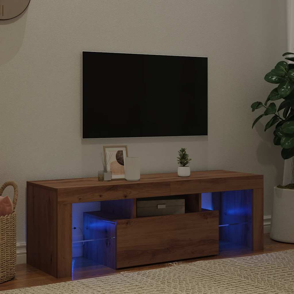 Meuble Tv Avec Lumières Led Bois D'ingénierie