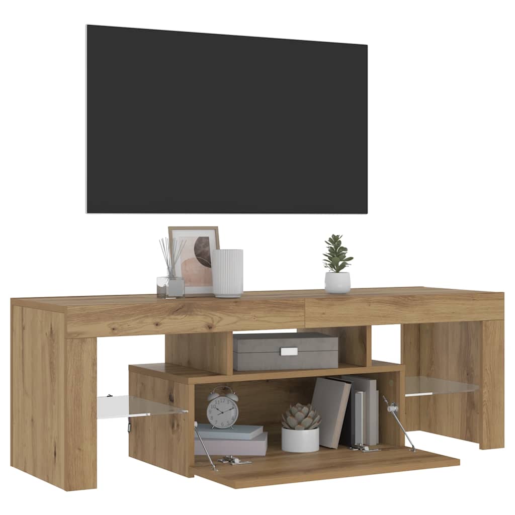 Meuble Tv Avec Lumières Led Bois D'ingénierie
