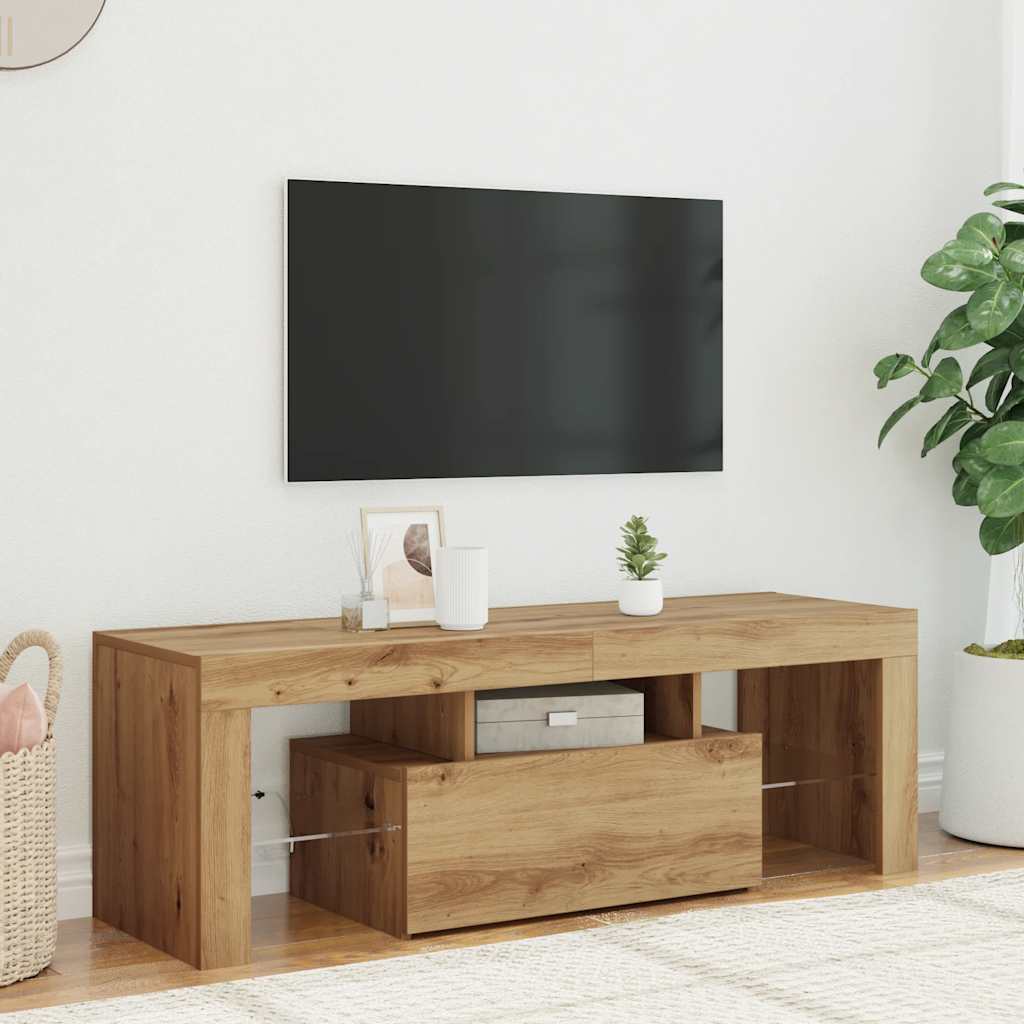 Meuble Tv Avec Lumières Led Bois D'ingénierie