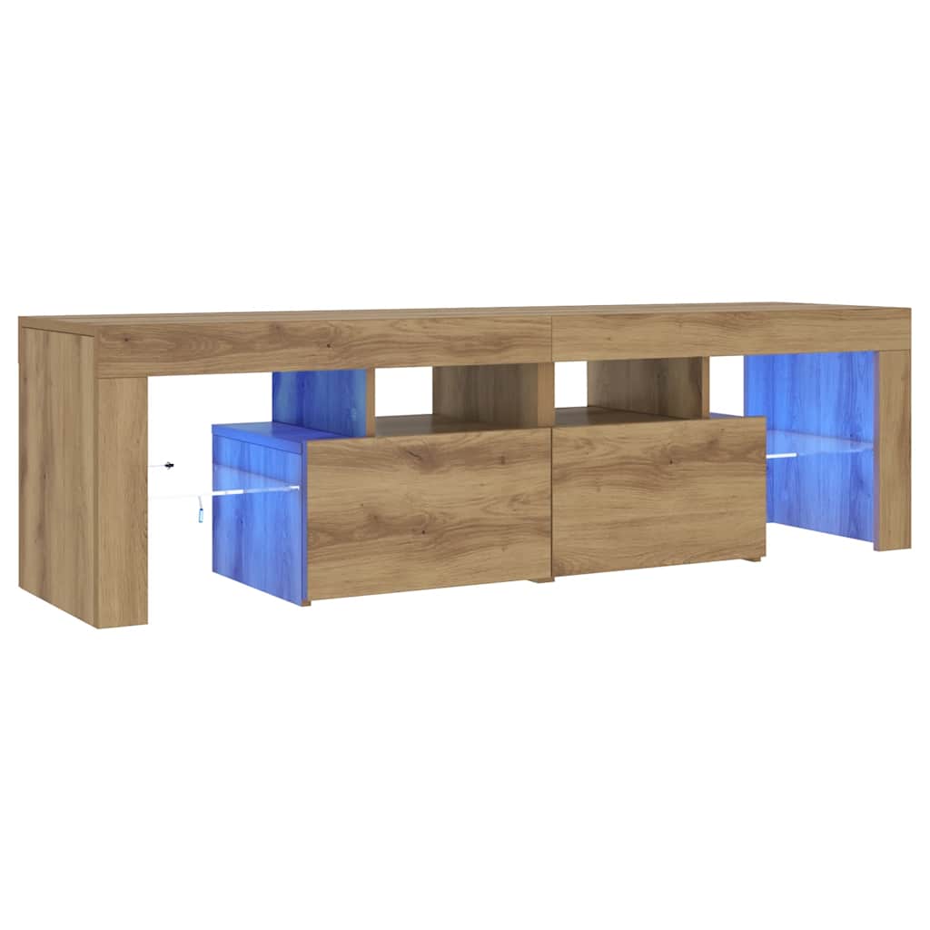Meuble Tv Avec Lumières Led Bois D'ingénierie