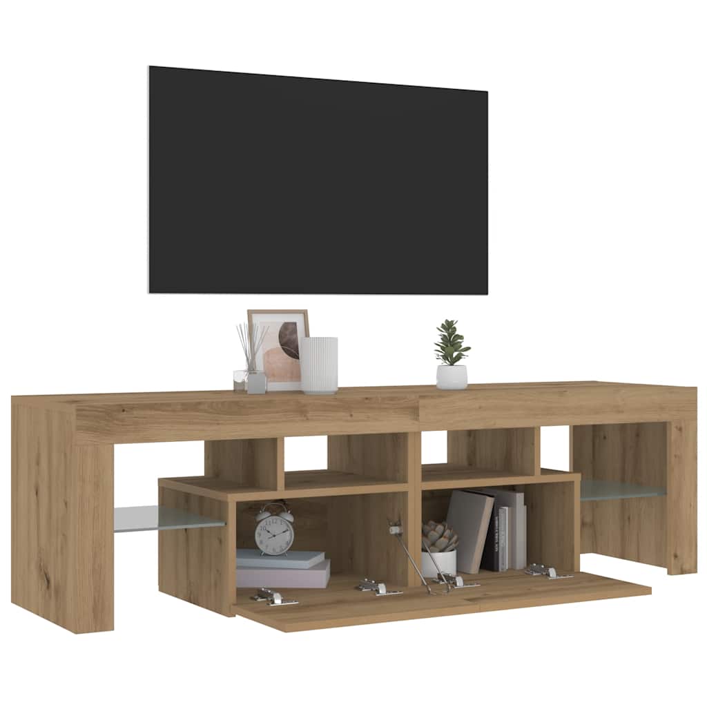 Meuble Tv Avec Lumières Led Bois D'ingénierie