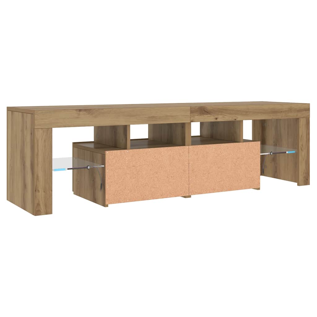 Meuble Tv Avec Lumières Led Bois D'ingénierie