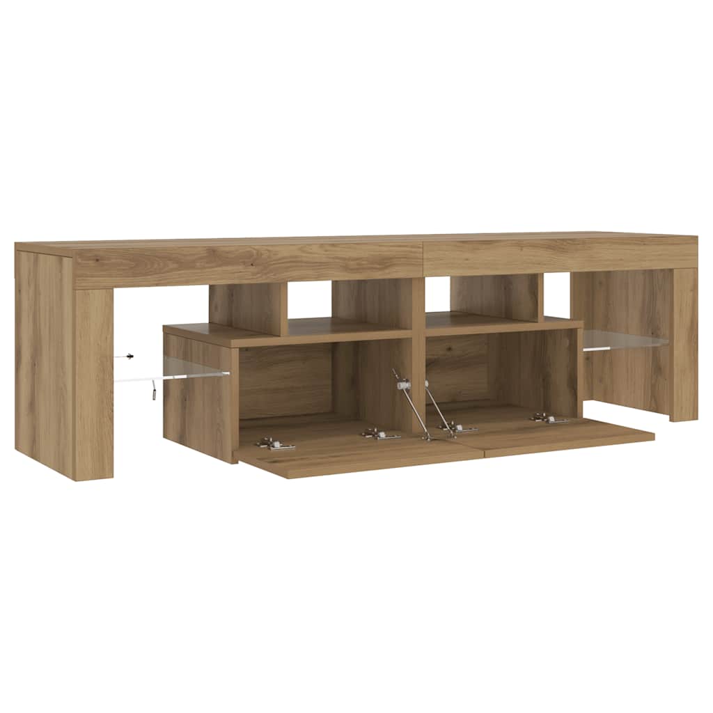 Meuble Tv Avec Lumières Led Bois D'ingénierie