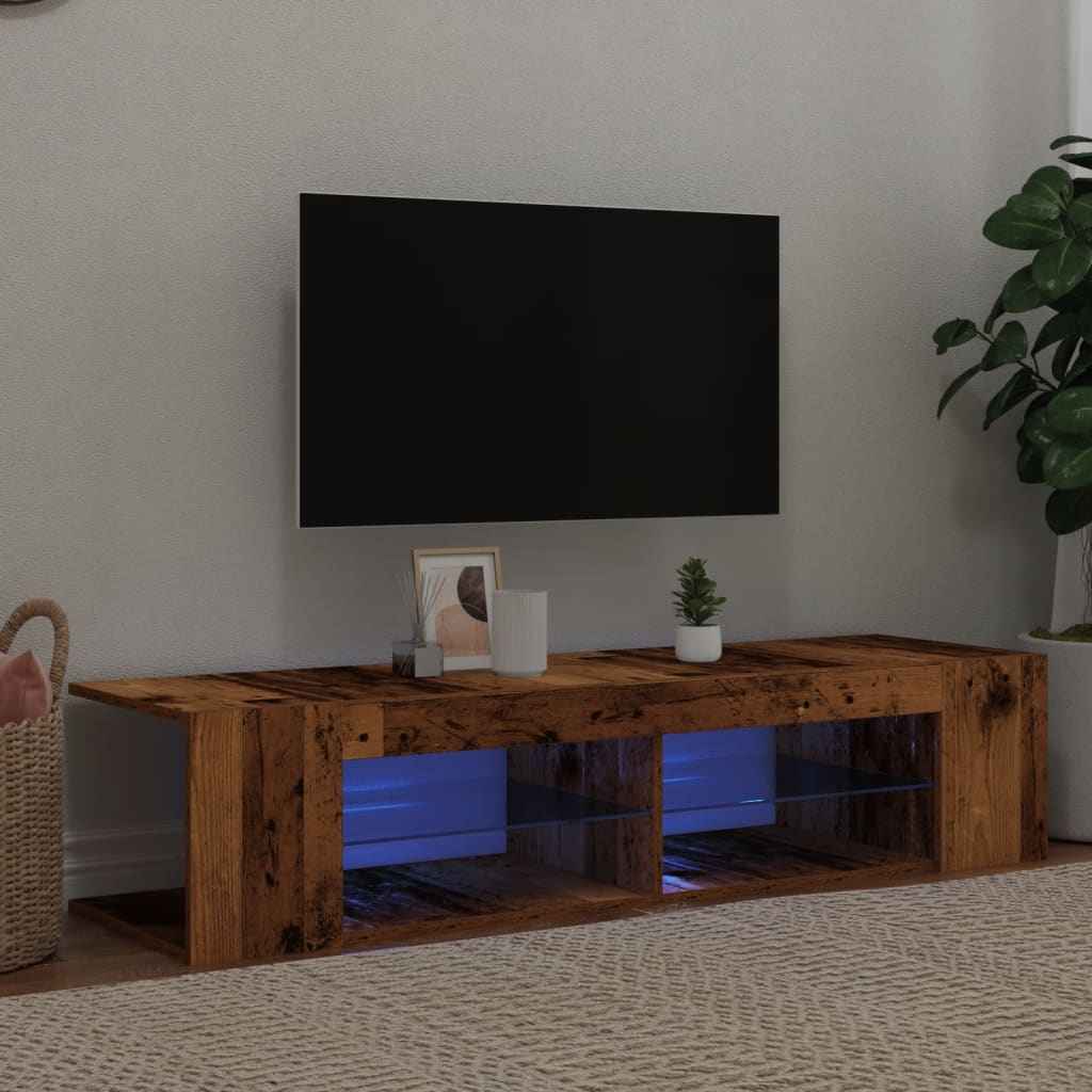 Meuble Tv Avec Lumières Led Bois D'ingénierie