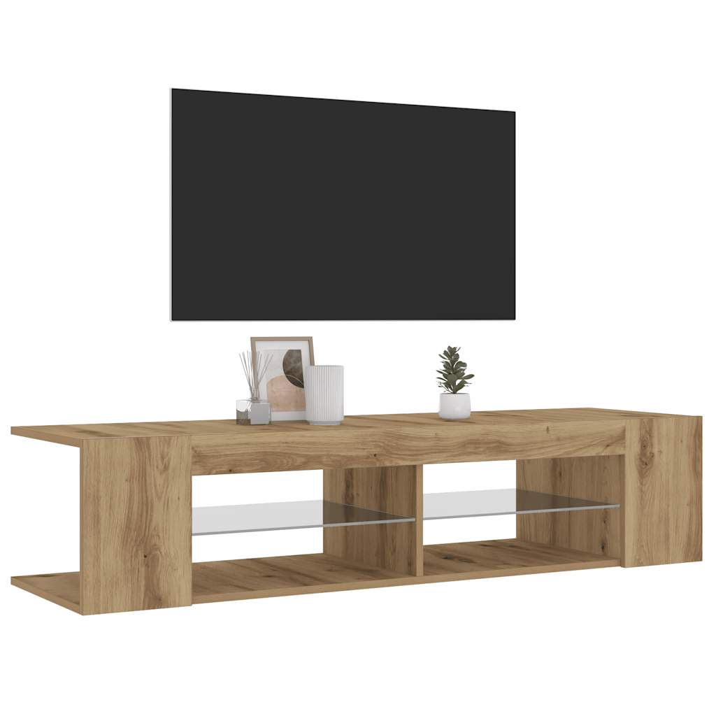 Meuble Tv Avec Lumières Led Bois D'ingénierie