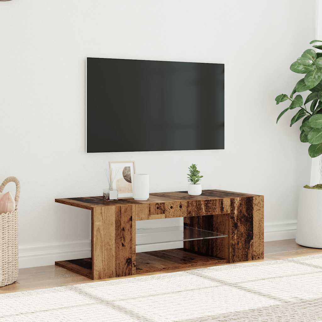 Meuble Tv Avec Lumières Led Bois D'ingénierie