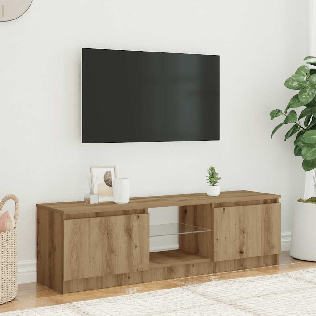 Meuble Tv Avec Lumières Led Bois D'ingénierie
