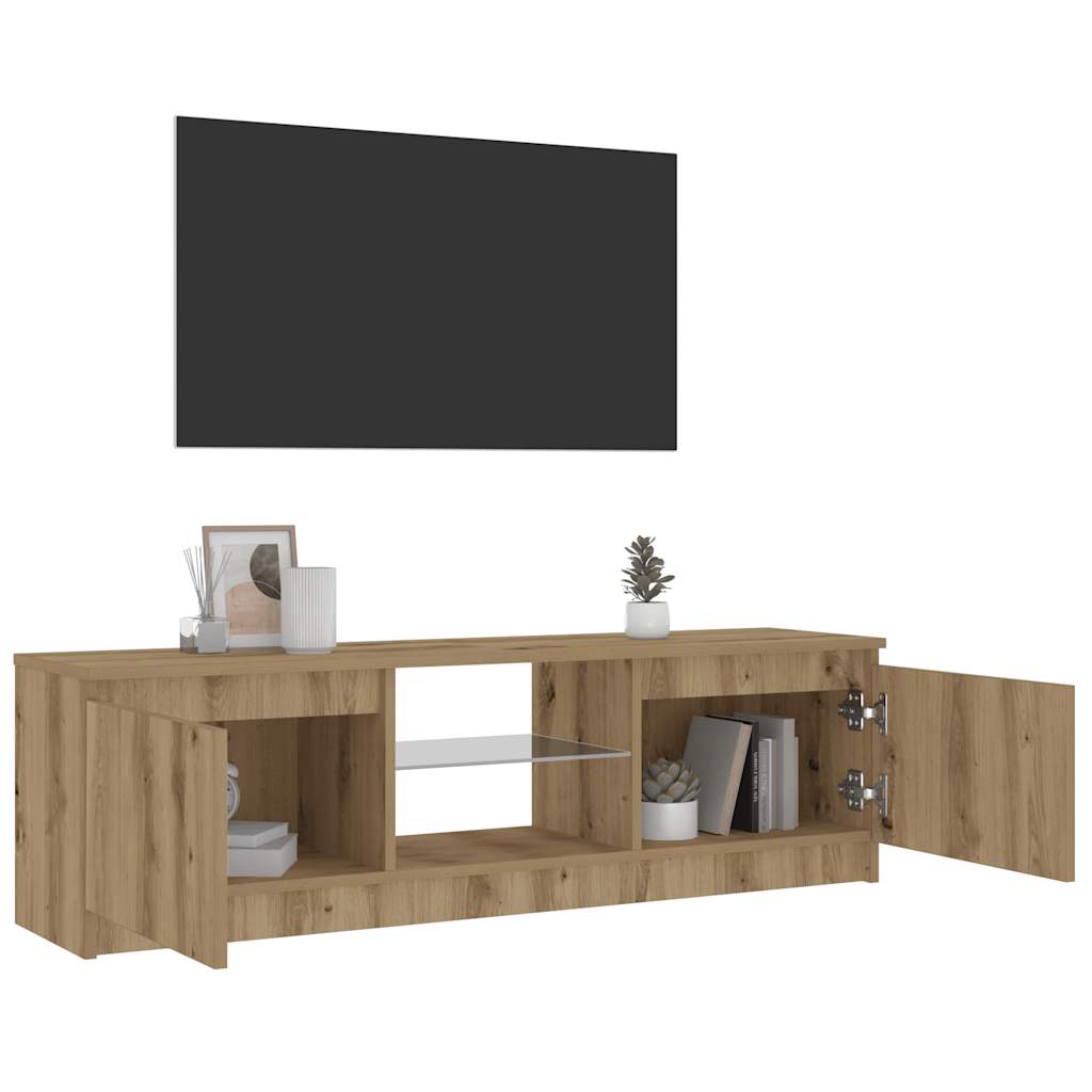 Meuble Tv Avec Lumières Led Bois D'ingénierie