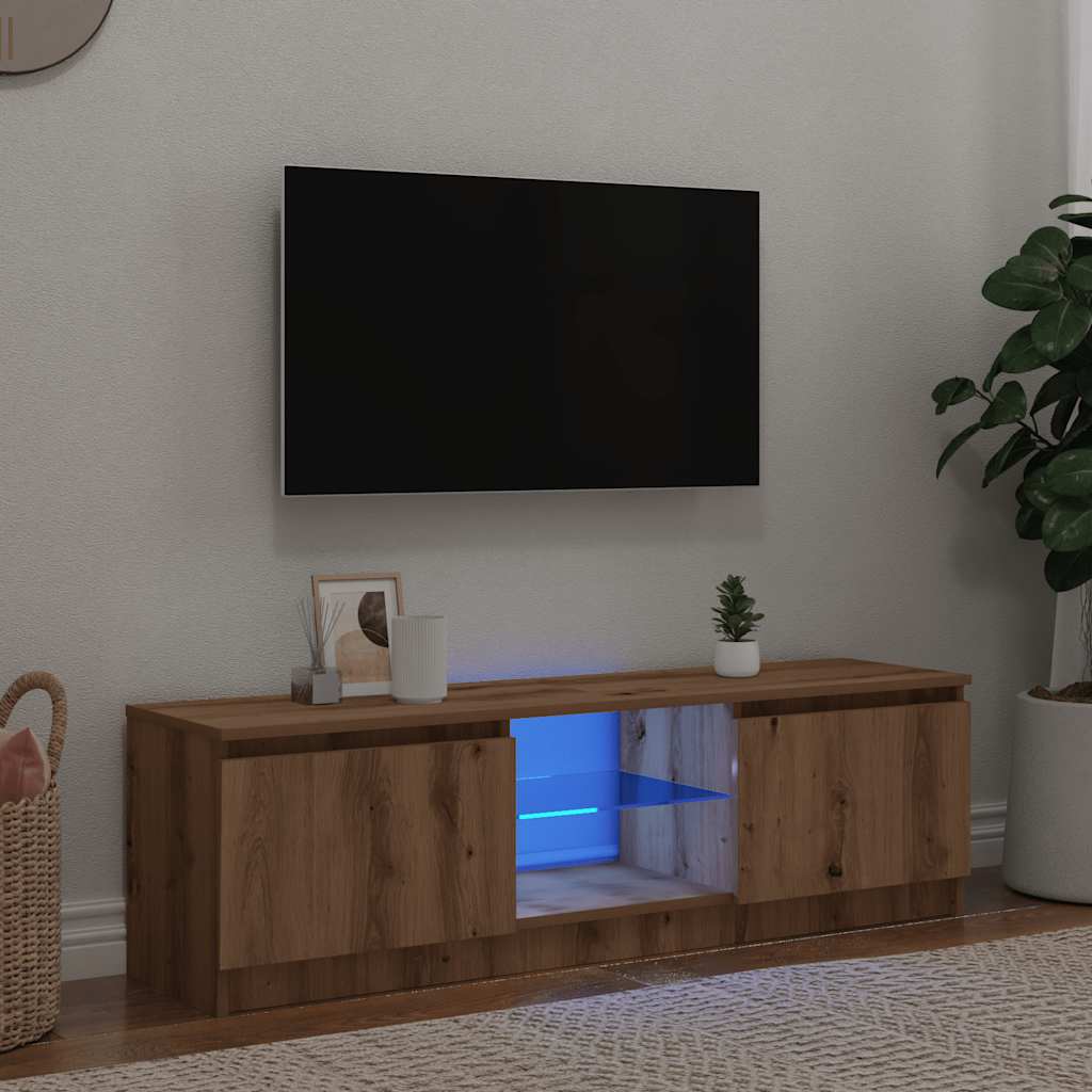 Meuble Tv Avec Lumières Led Bois D'ingénierie