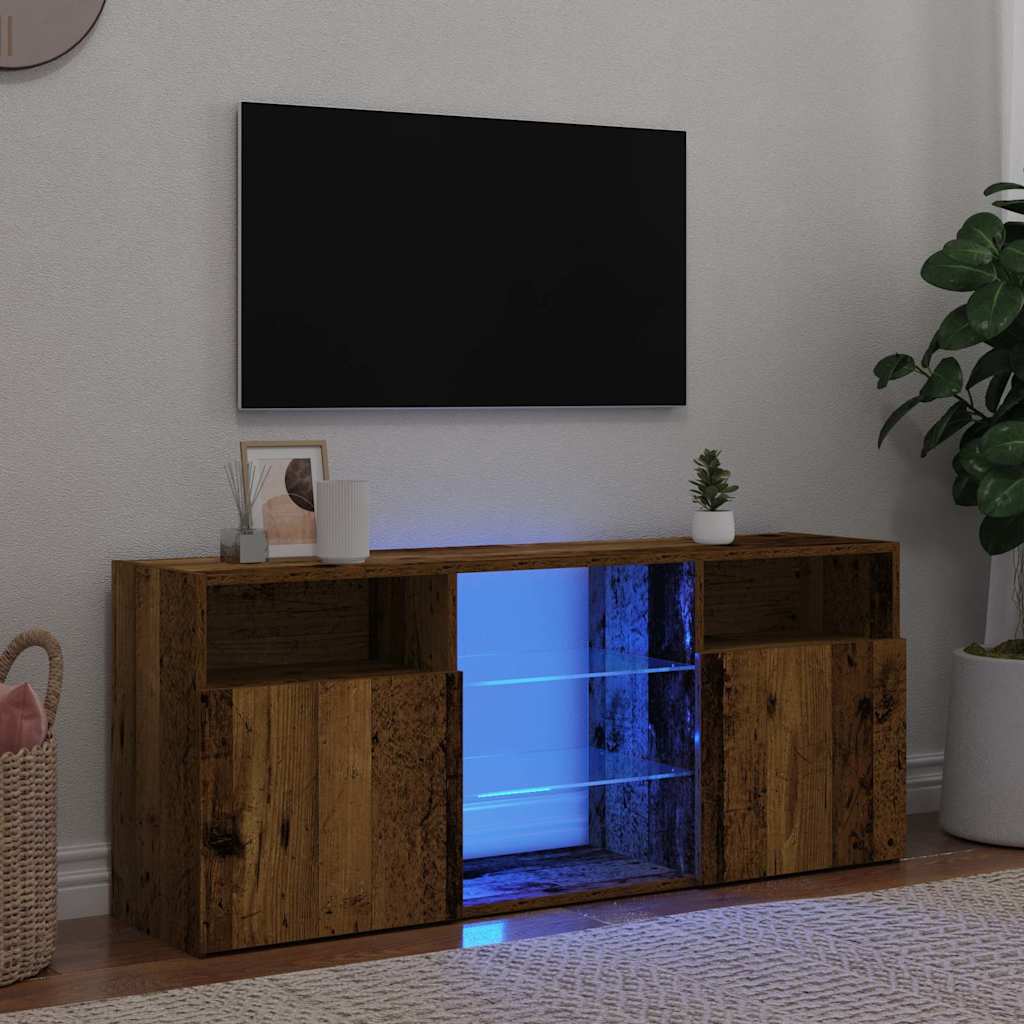Meuble Tv Avec Lumières Led Bois D'ingénierie