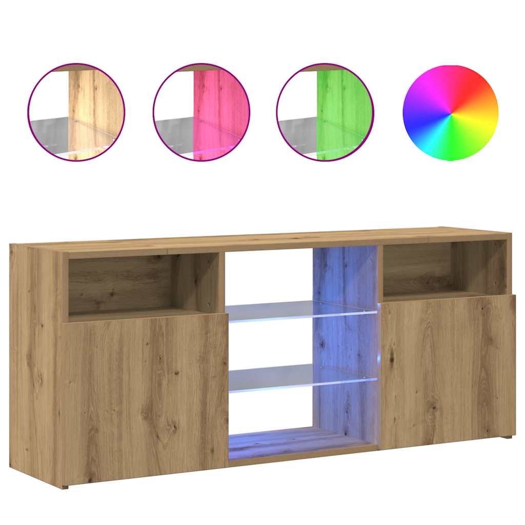 Meuble Tv Avec Lumières Led Bois D'ingénierie