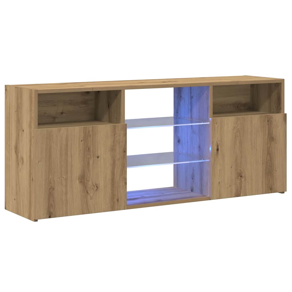 Meuble Tv Avec Lumières Led Bois D'ingénierie