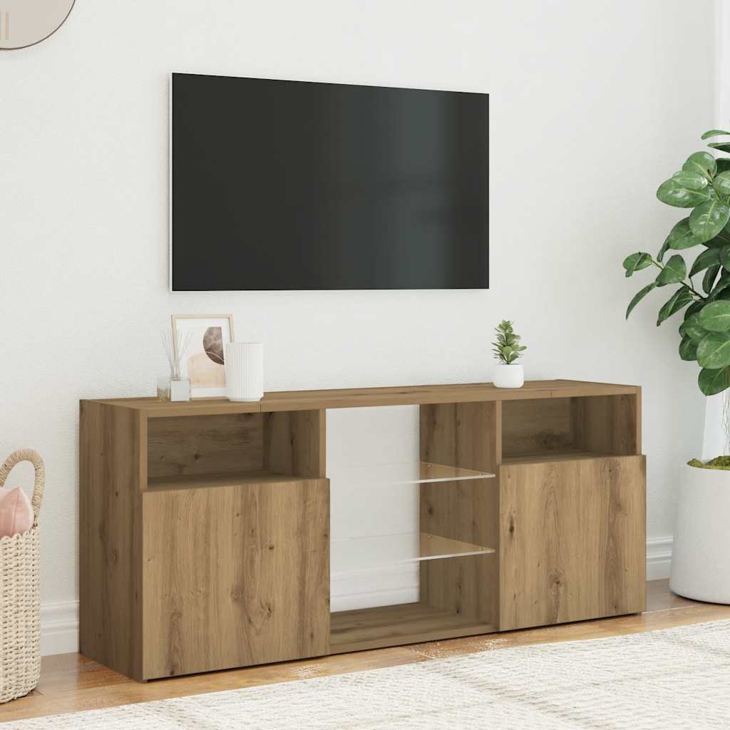 Meuble Tv Avec Lumières Led Bois D'ingénierie
