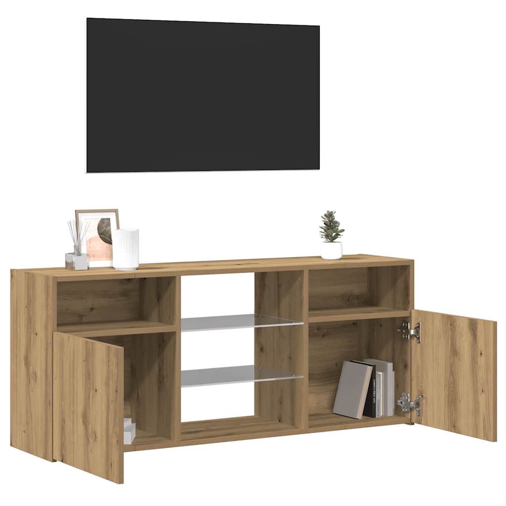 Meuble Tv Avec Lumières Led Bois D'ingénierie