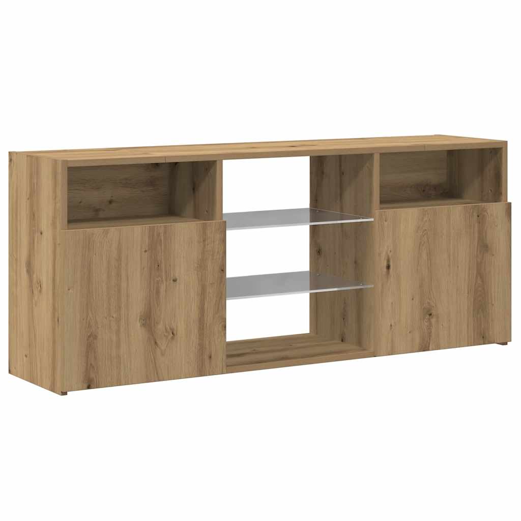 Meuble Tv Avec Lumières Led Bois D'ingénierie