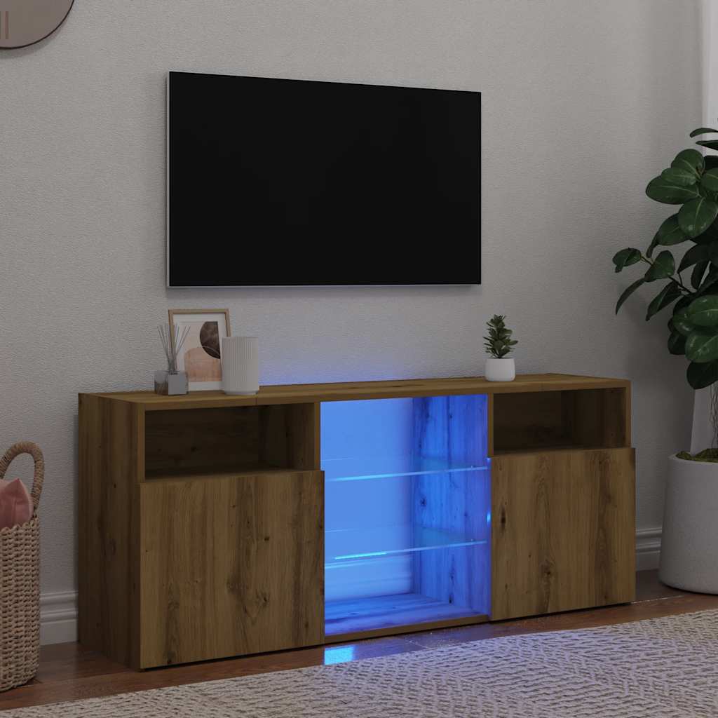 Meuble Tv Avec Lumières Led Bois D'ingénierie
