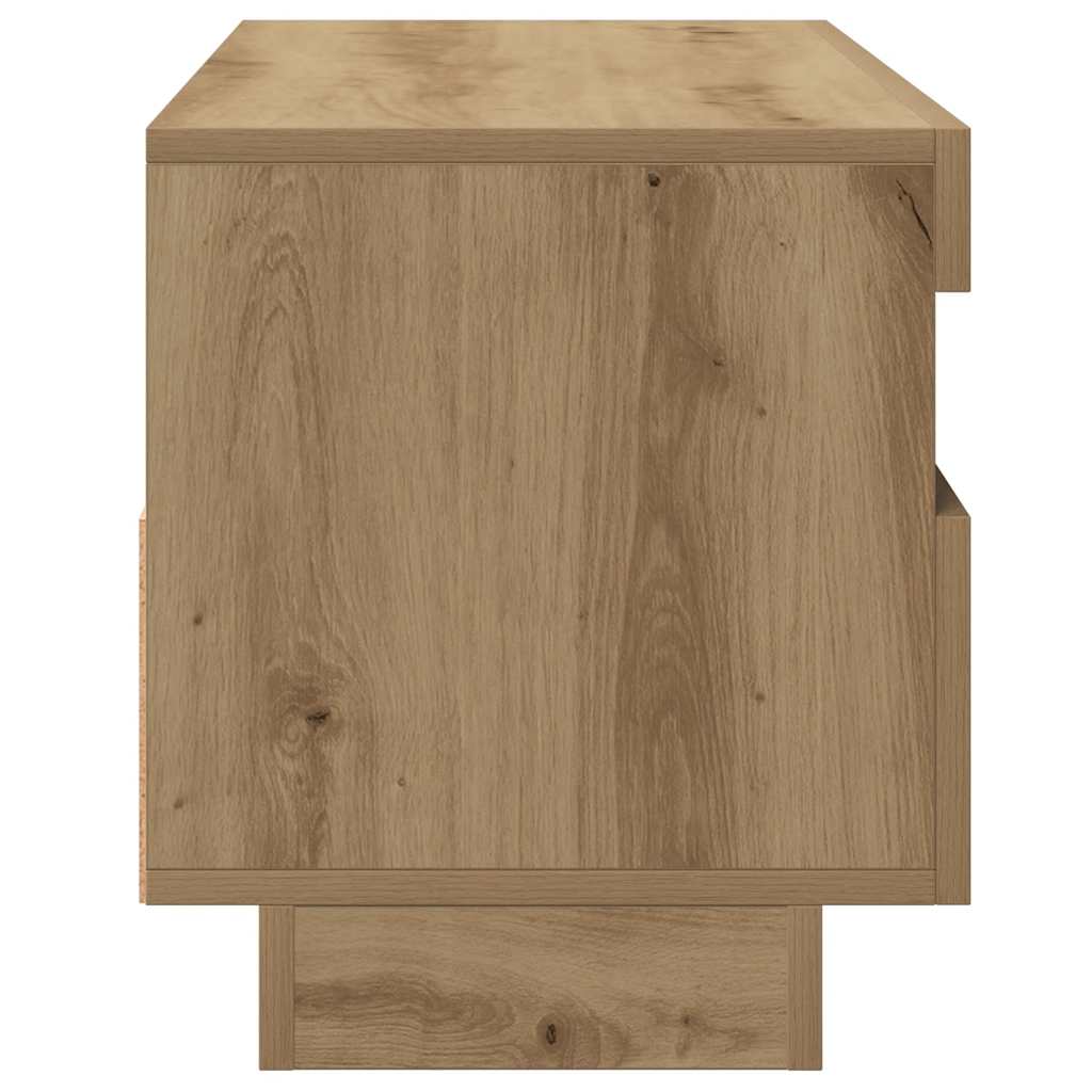 Meuble Tv Avec Lumières Led Bois D'ingénierie Chêne Artisanal