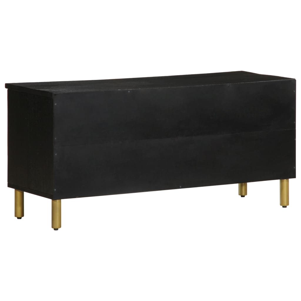 Meuble Tv Noir 100X33X46 Cm Bois D'ingénierie