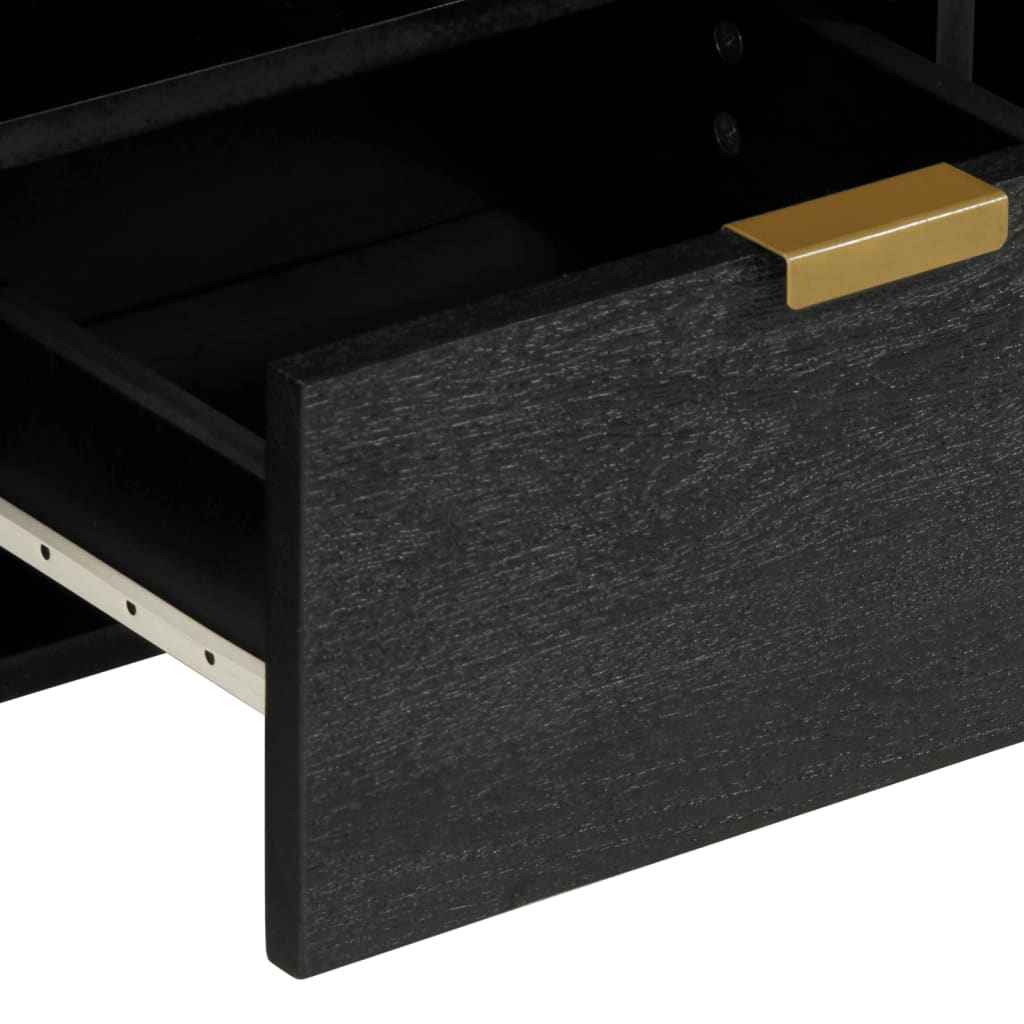 Meuble Tv Noir 100X33X46 Cm Bois D'ingénierie