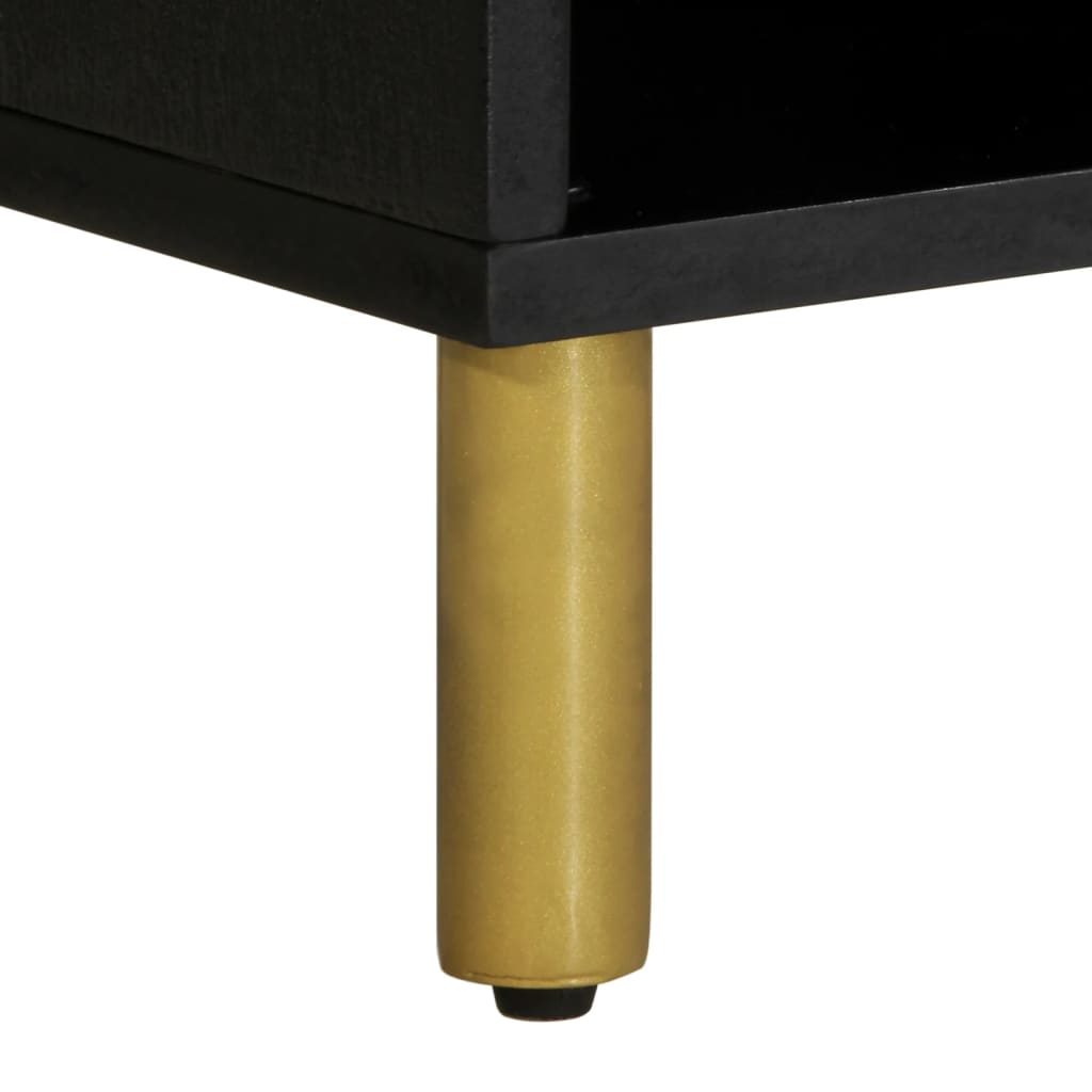 Meuble Tv Noir 100X33X46 Cm Bois D'ingénierie