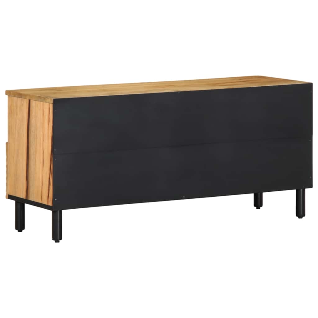 Meuble Tv Marron 100X33X46 Cm Bois Massif De Manguier
