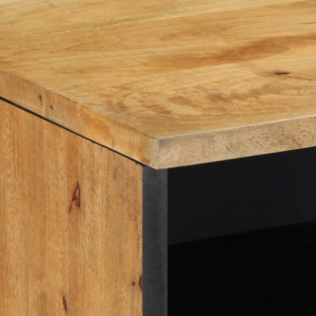 Meuble Tv Marron 100X33X46 Cm Bois Massif De Manguier