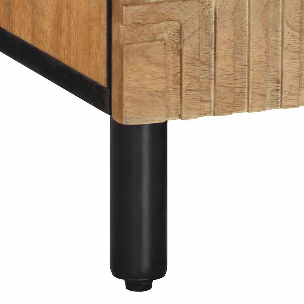 Meuble Tv Marron 100X33X46 Cm Bois Massif De Manguier