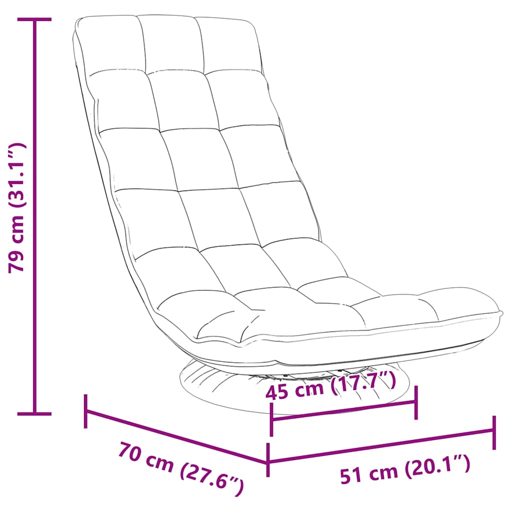 Fauteuil De Sol Pivotant 70X51X79 Cm Tissu