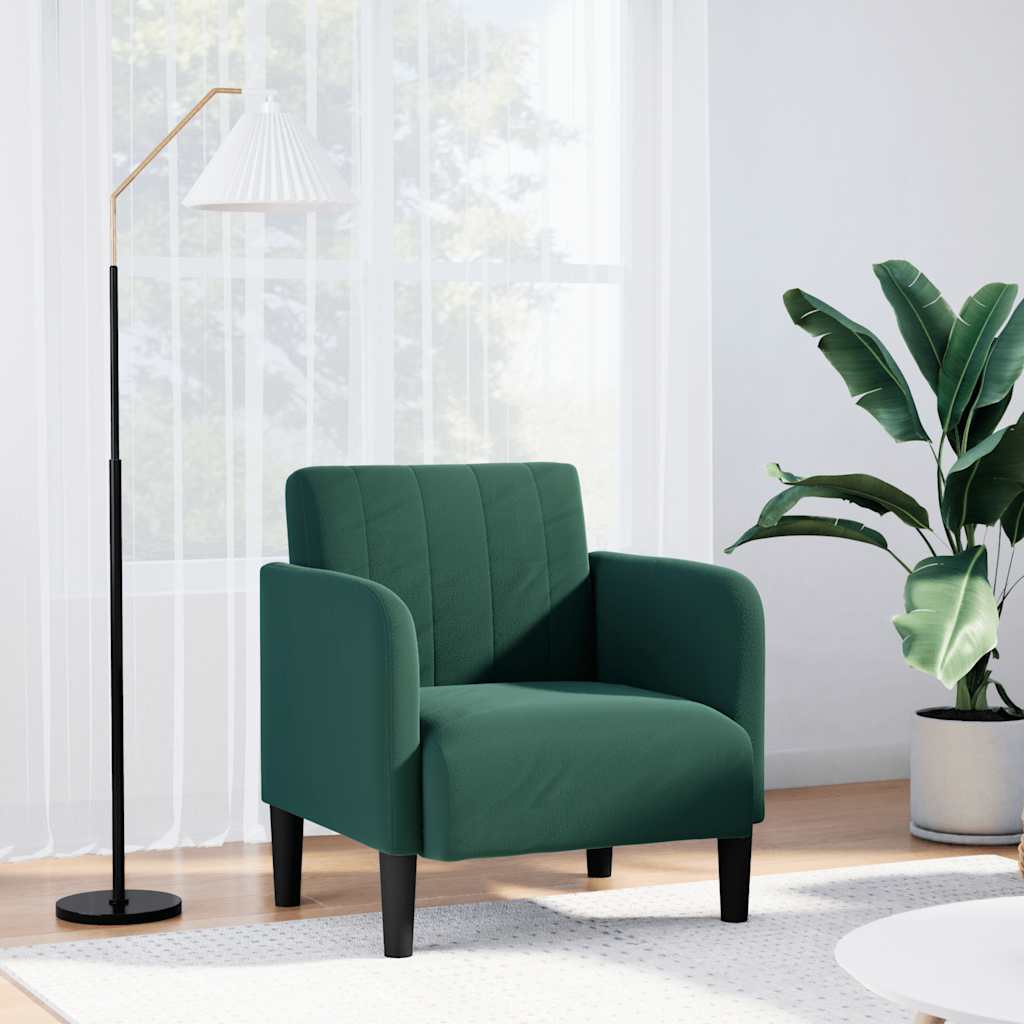 Fauteuil Avec Accoudoirs 54 Cm Velours