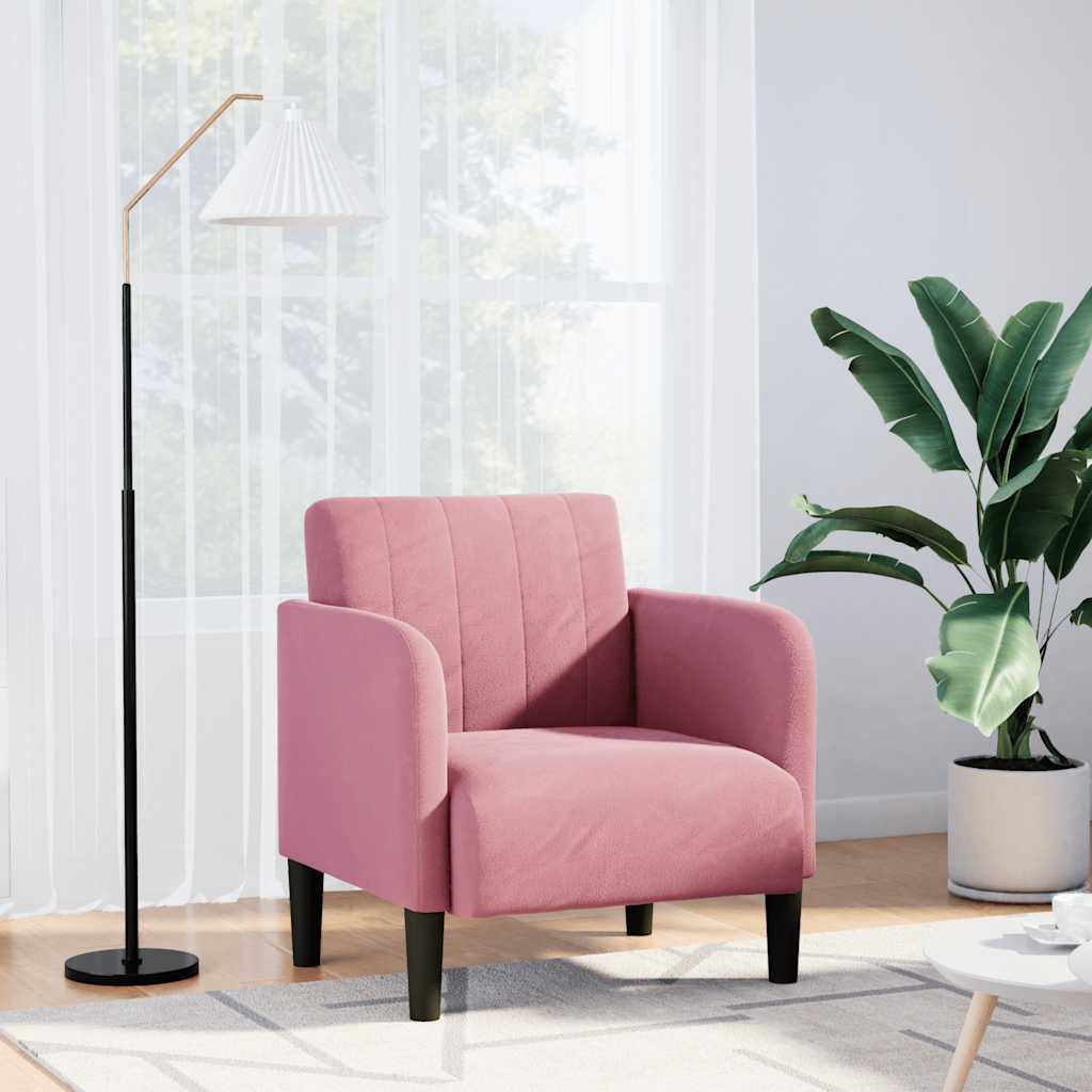 Fauteuil Avec Accoudoirs 54 Cm Velours
