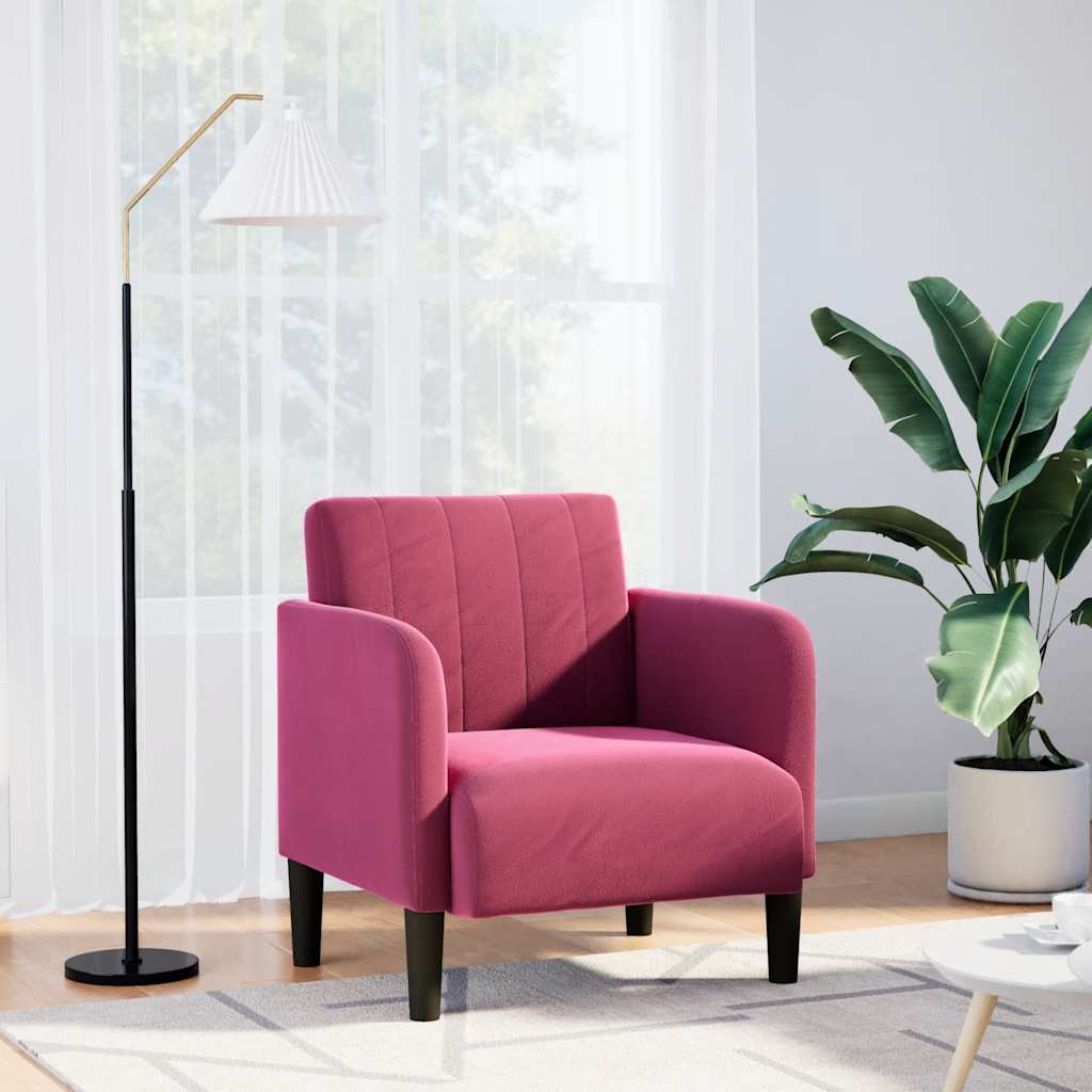 Fauteuil Avec Accoudoirs 54 Cm Velours