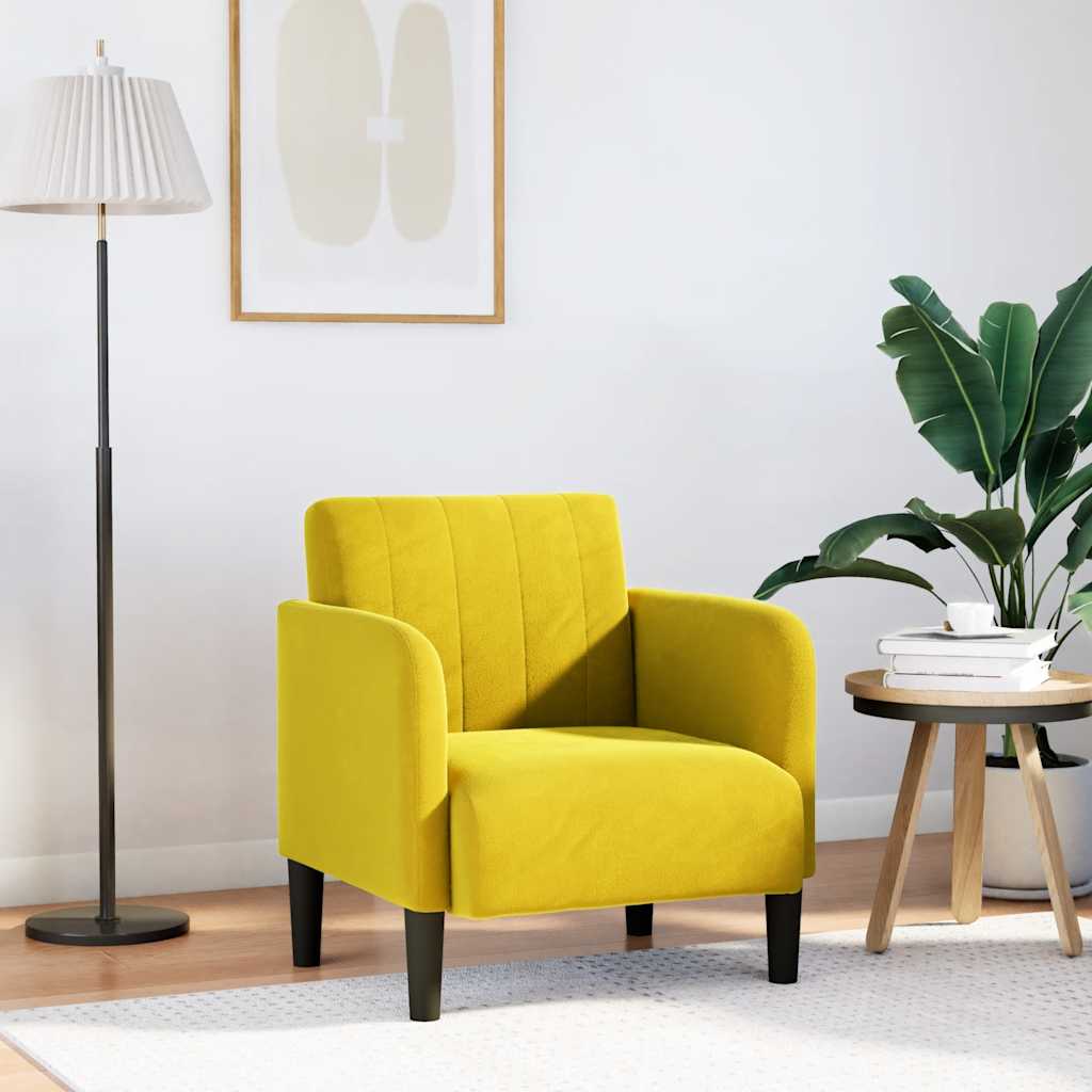 Fauteuil Avec Accoudoirs 54 Cm Velours