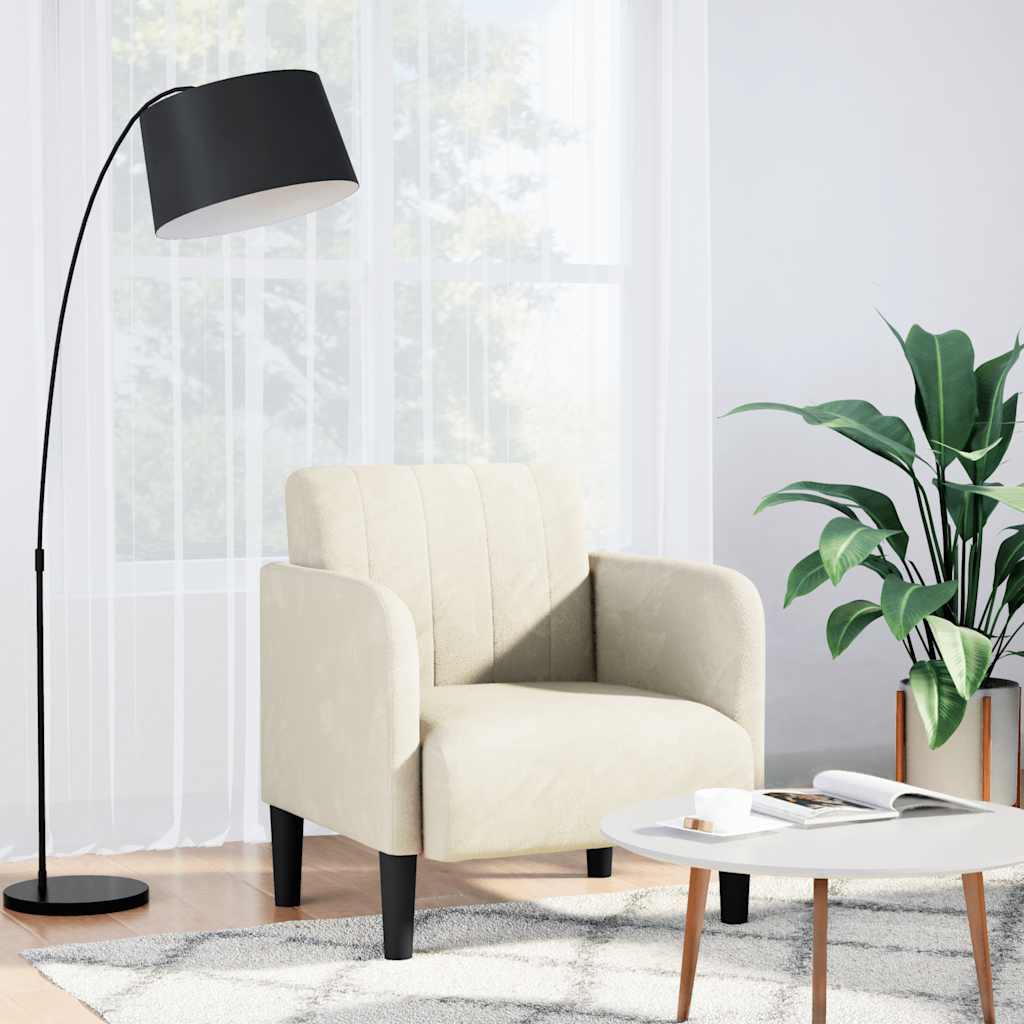 Fauteuil Avec Accoudoirs 54 Cm Velours