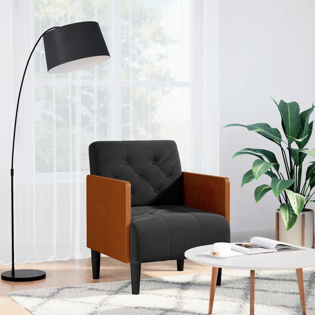 Fauteuil Avec Accoudoirs 55 Cm Velours