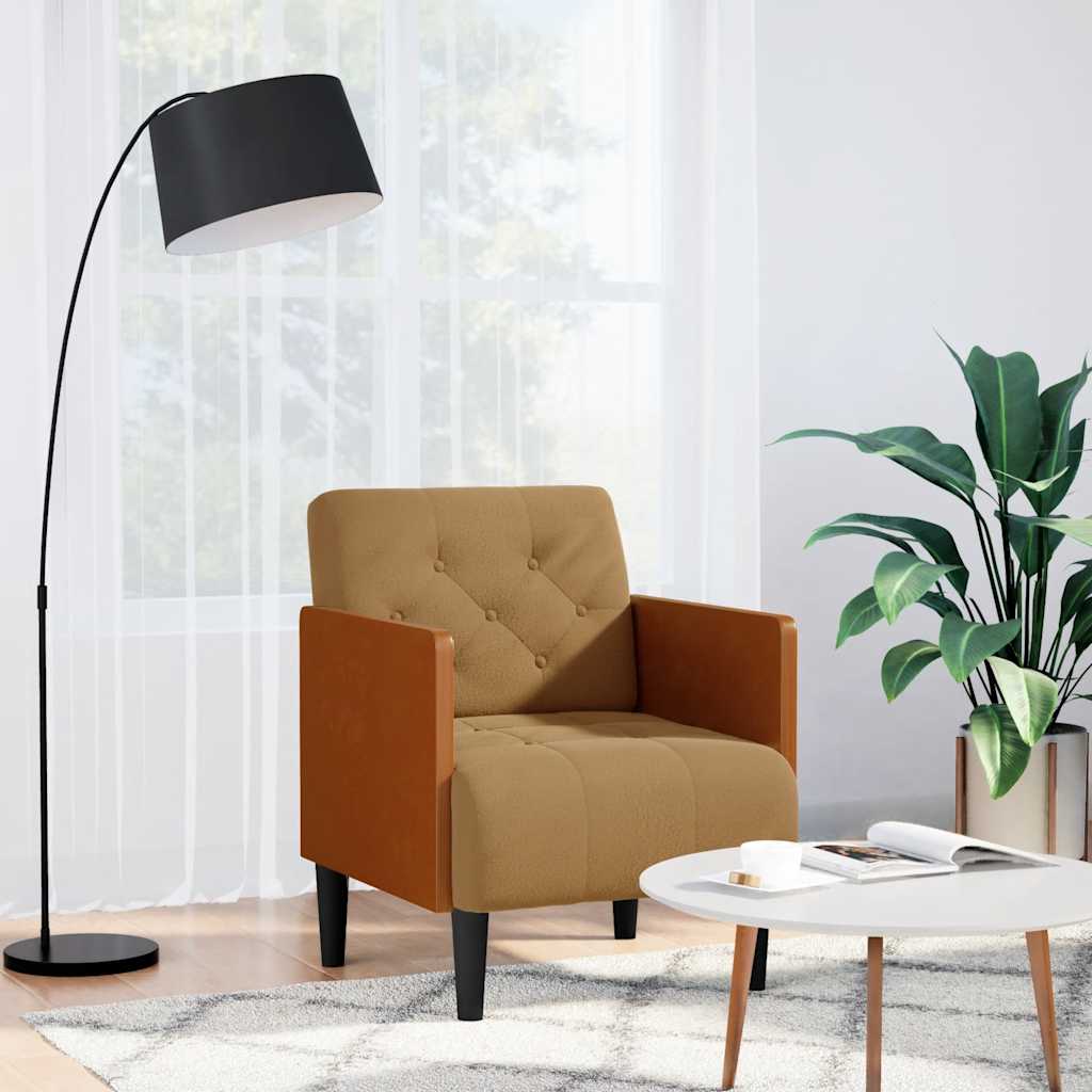 Fauteuil Avec Accoudoirs 55 Cm Velours