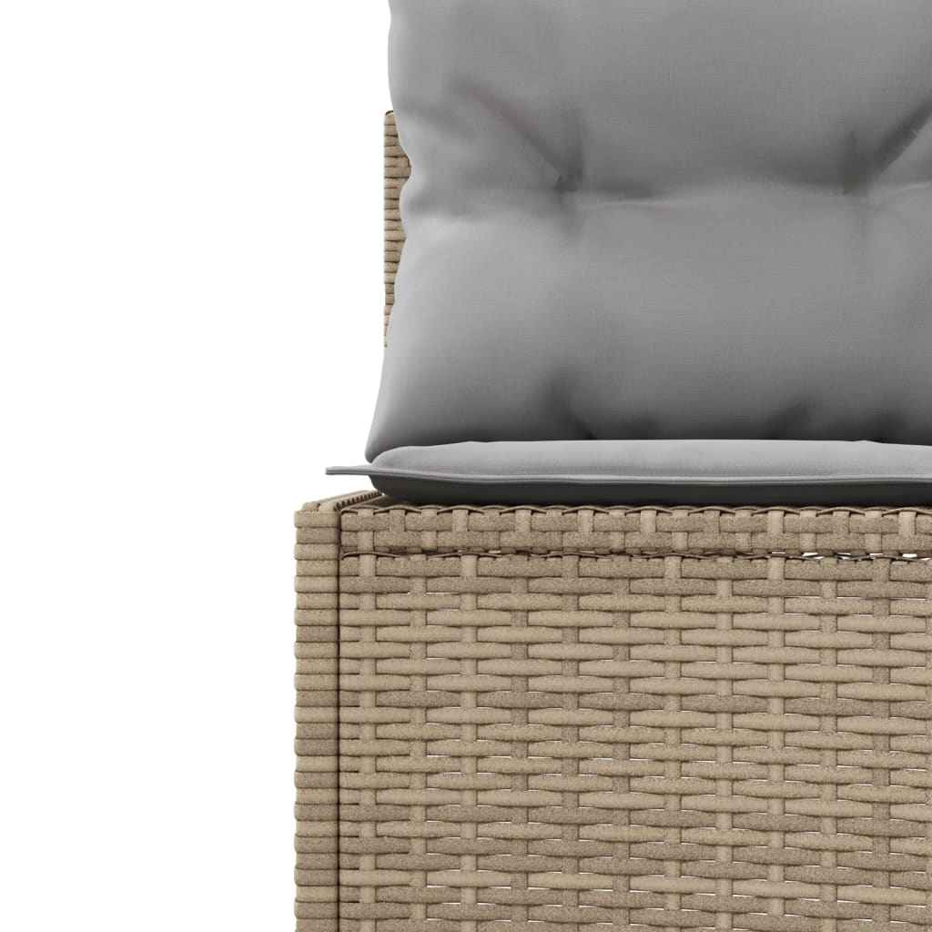 Canapé De Jardin Avec Coussins Beige Résine Tressée Beige Et Gris Clair