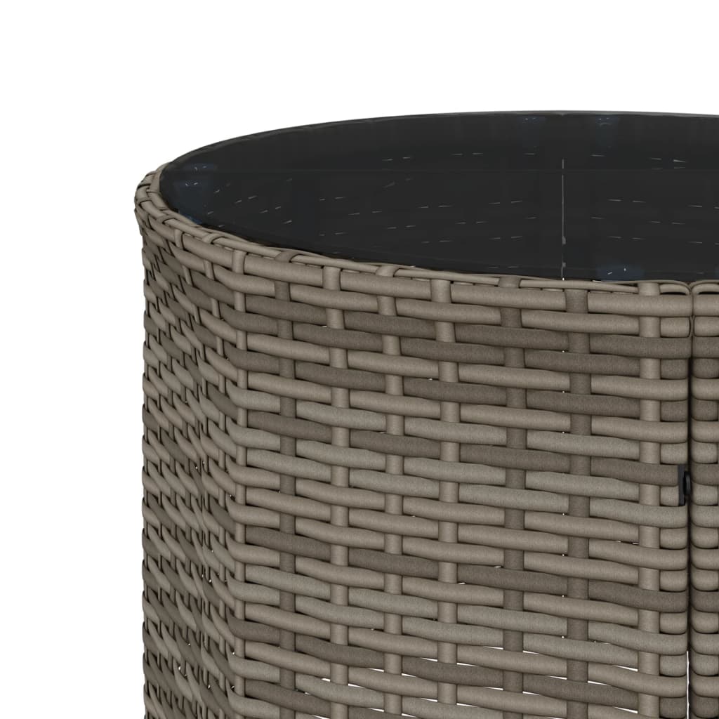 Canapé De Jardin Avec Table Coussins Gris Résine Tressée Gris Et Gris Foncé