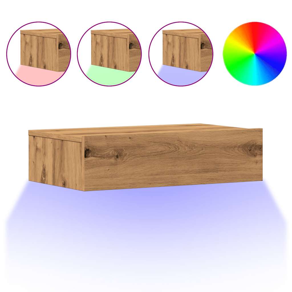 Meuble Tv Avec Éclairages Led 60X35X15,5 Cm