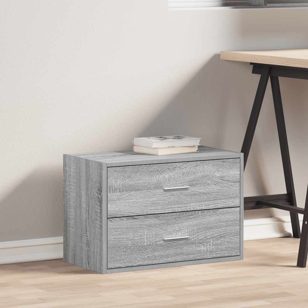 2-drawer Sonoma grey cabinet 60x31x40cm engineered wood