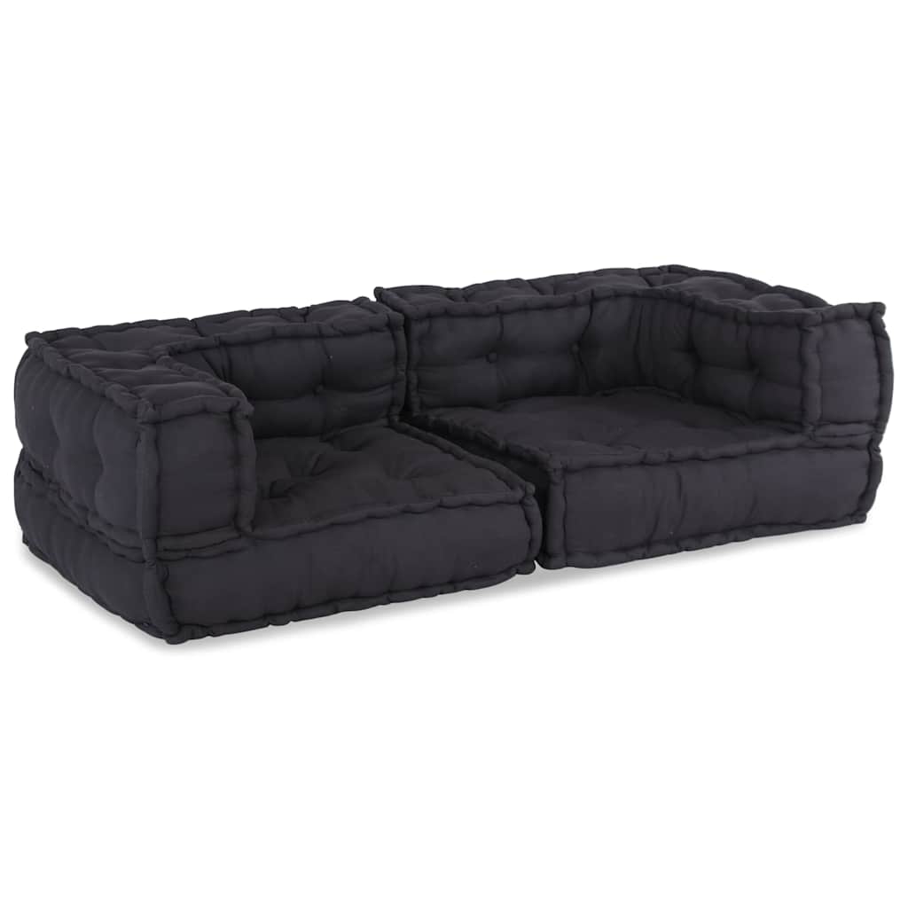 Canapé Modulaire 2 Places 140X70X36 Tissu