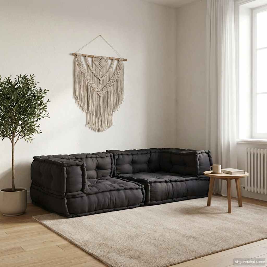 Canapé Modulaire 2 Places 140X70X36 Tissu