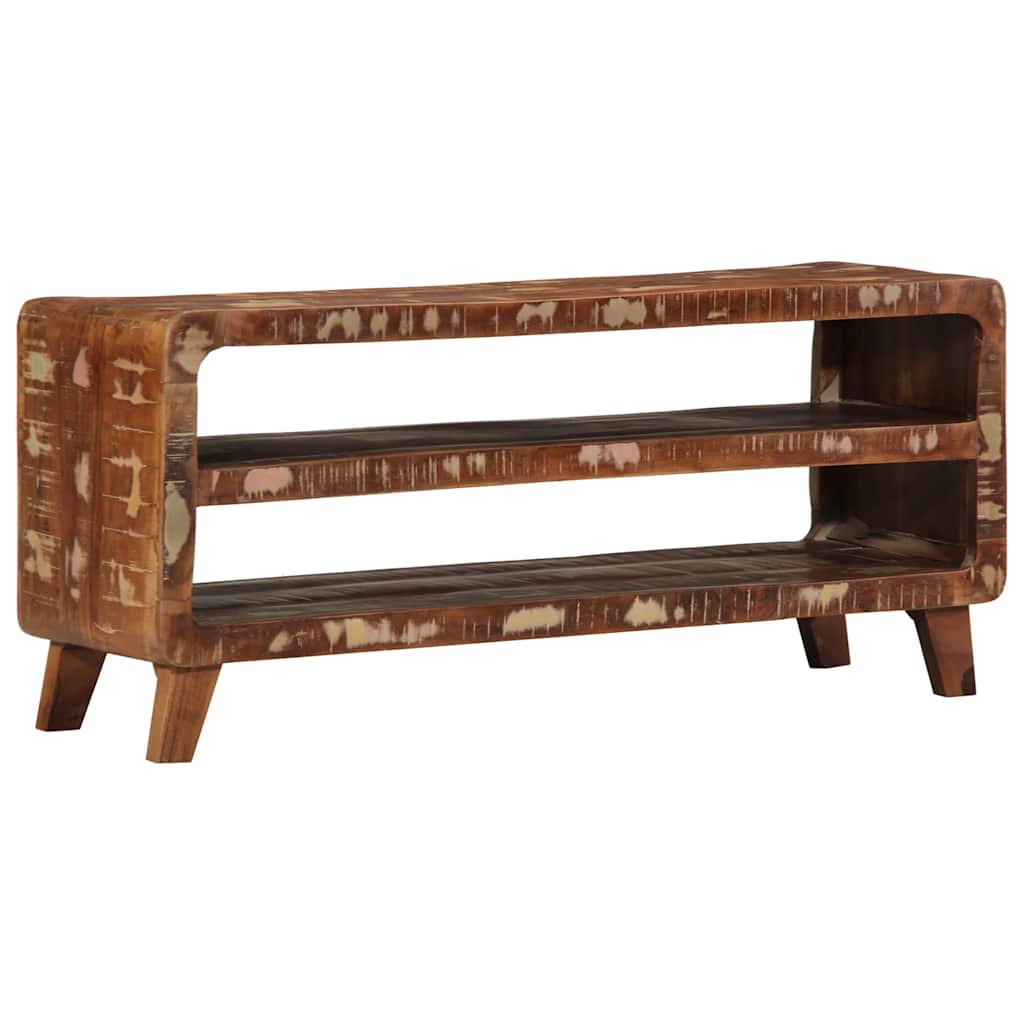Meuble Tv 105X46X32 Cm Bois Massif De Manguier Brut