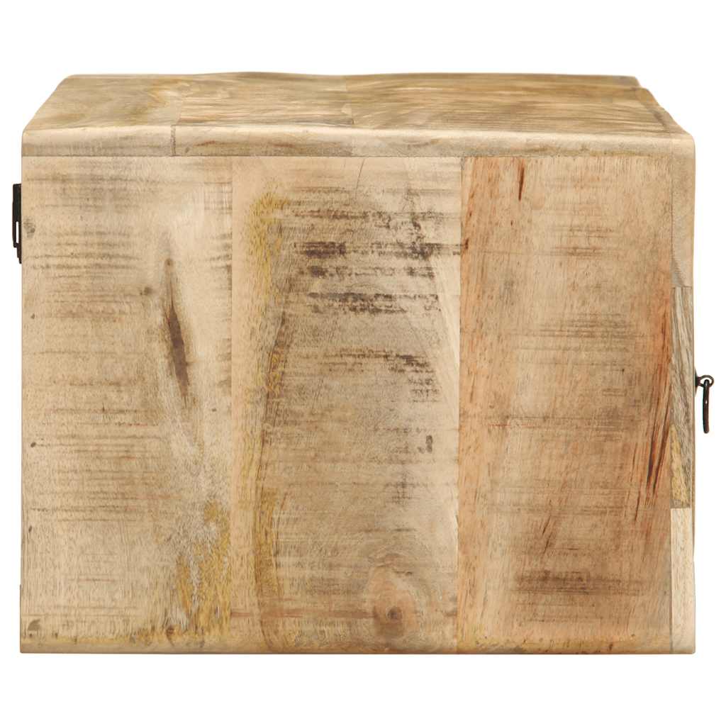 Meuble Tv Mural 100X32X25 Cm Bois Massif Manguier Brut