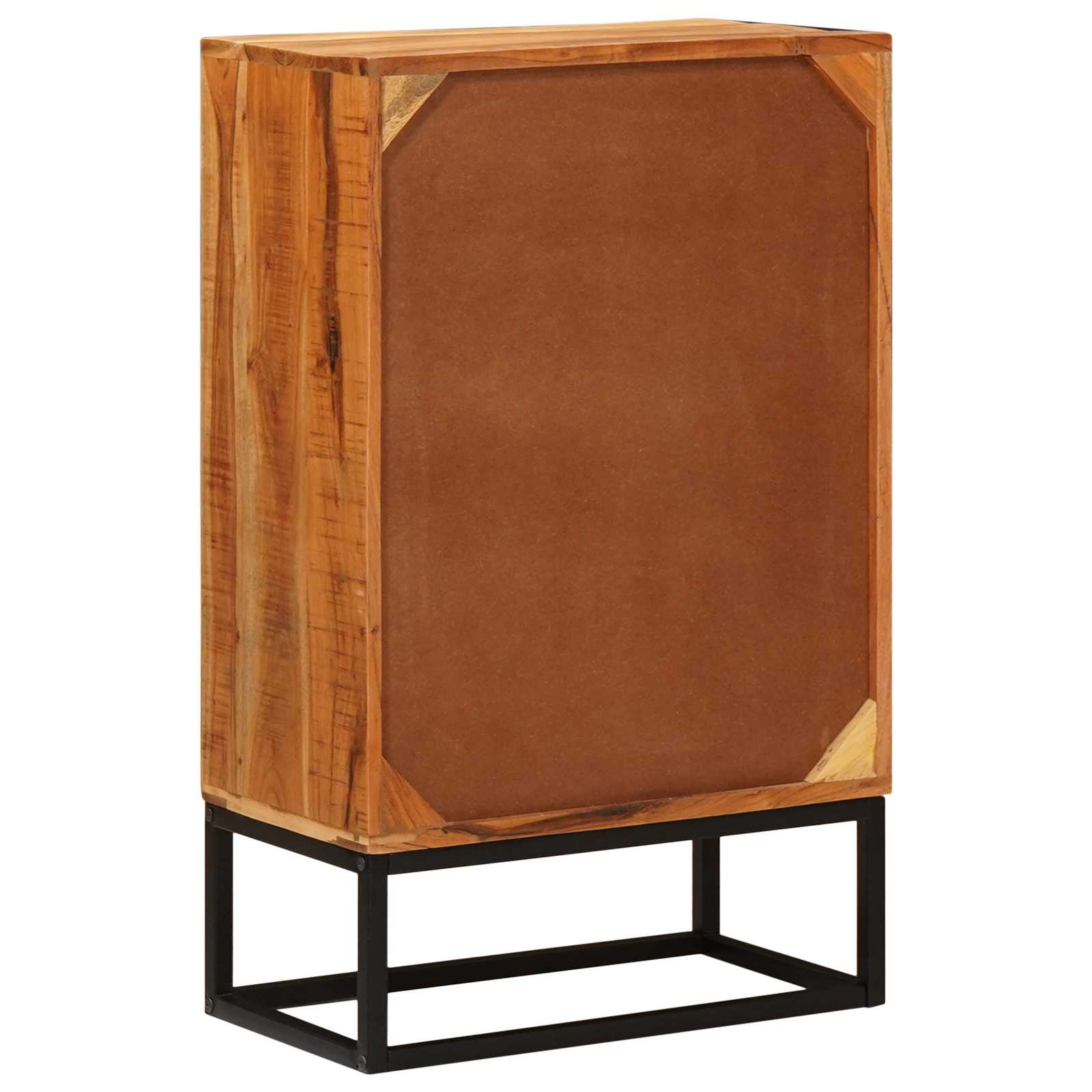 Commode Avec Porte Naturel 55 X 30 X 90 Cm Bois D'acacia Massif